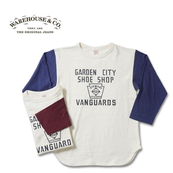 WAREHOUSE ウエアハウス 7分袖 ベースボールT Lot.4800 "GARDEN CITY...