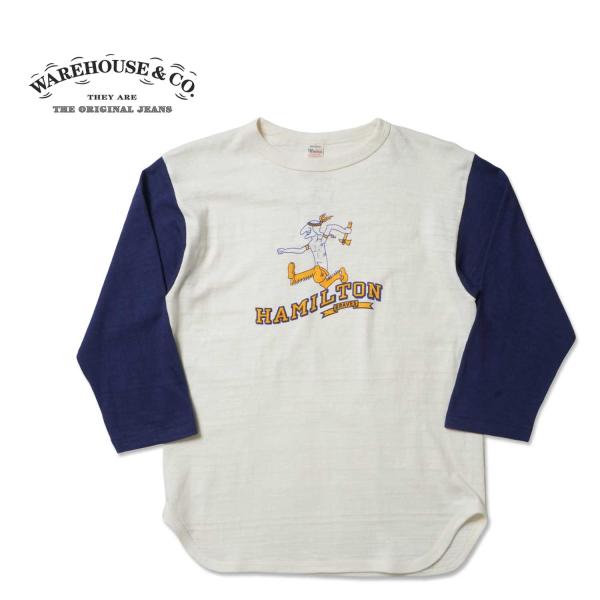 WAREHOUSE ウエアハウス 7分袖 ベースボールT Lot.4800 "HAMILTON"  ...