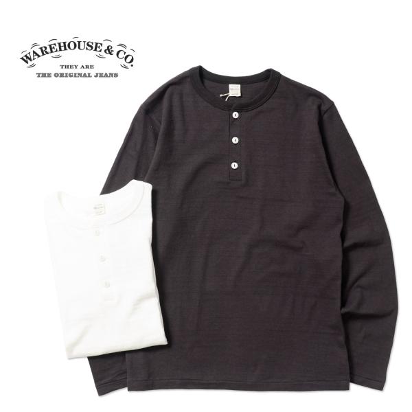 WAREHOUSE ウエアハウス 長袖 Tシャツ Lot 5907 "長袖ヘンリーネックT 無地" ...