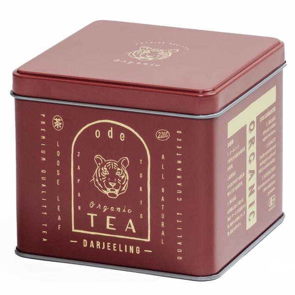 オーガニック 美味しい ダージリン 「ode」ルースリーフ 紅茶 可愛い缶 Organic Tea ...