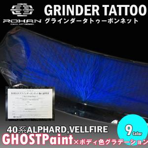 アルファード30★フューエルリッド★グラインダータトゥー★AGH30W★ブルー アルファード ヴェルファイア 30系 フューエルリッド 用 ROHAN