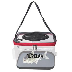 TURELAX バッカン 釣り バケツ 30cm 13L 透明 折りたたみ式