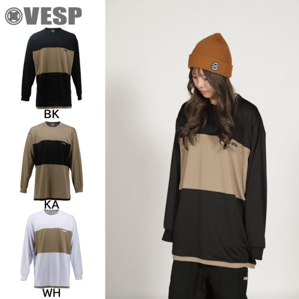 VESP べスプ メンズ Tシャツ ドライ  長袖Dry Twotone Long Sleeve T...