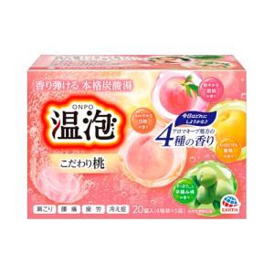 温泡 アース製薬 こだわり桃 炭酸湯 20錠