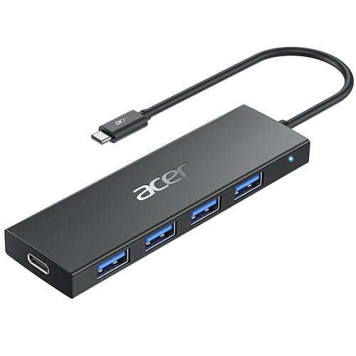 Acer USB C ハブ【USB 3.0 4ポート】超薄型 Type-C USB ハブ 5Gbps...