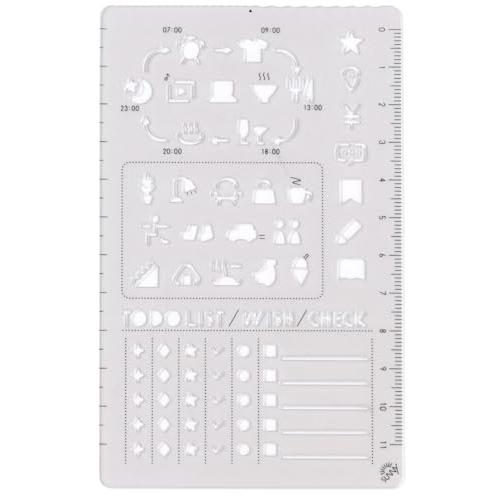 いろは出版 テンプレート SUNNY TEMPLATE 手帳用 定規 【LOG&amp;LIST】LSZ-0...