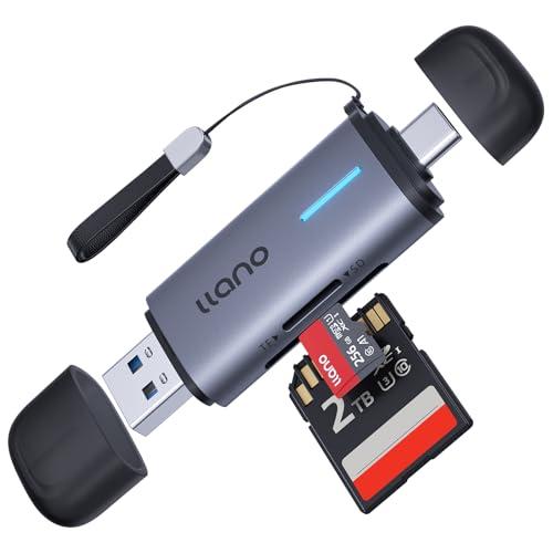 「ブレスライト、読み取り状態が一目でわかる」llano SDカードリーダー type C/USB 3...