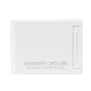 Kenko SDカードケースAS SD4 WH SD/microSD各4枚収納可能 ホワイト 704387