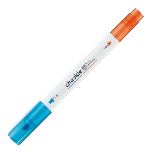 コクヨ チェックル 暗記用ペン ブライトカラー 青 オレンジ PM-M221-1P