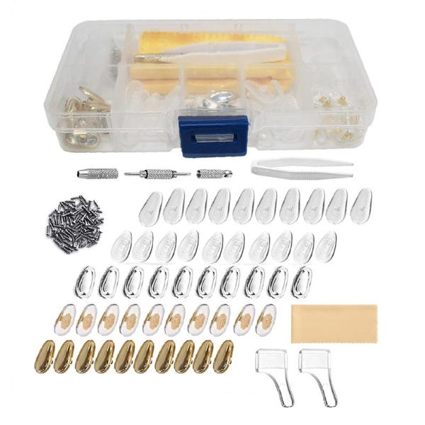 メガネ 鼻パッド 25ペア ネジ式メガネ修理キット シリコン製 鼻あての痛み・ズレの防止 眼鏡小物 ...