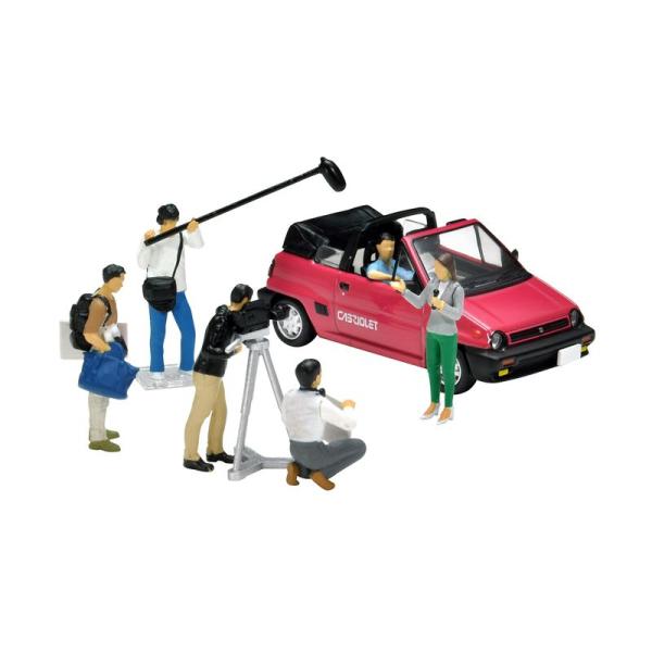 ジオコレ64 1/64#カースナップ11a テレビクルー (ホンダ シティ カブリオレ 付属) AB...