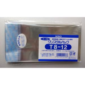 透明袋 OPPクリスタルパック T8-12 100枚入 <サイズ:厚み0.03mm 幅8×高12+4cm>