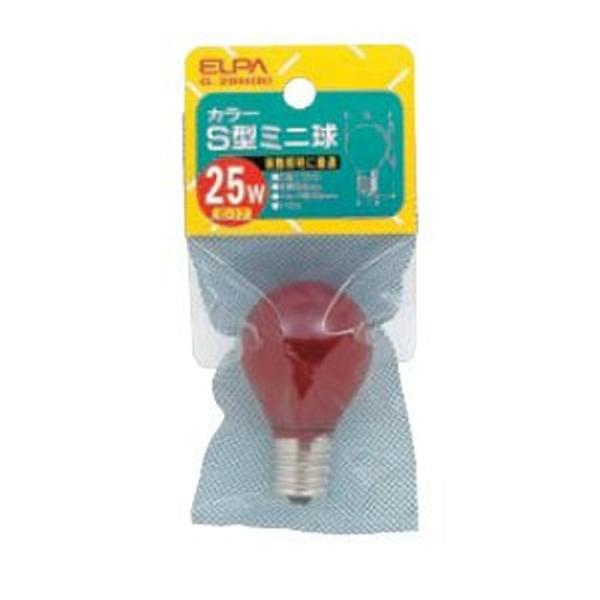 エルパ (ELPA) カラーS型ミニ球25 電球 照明 間接照明 E17 110V 25W レッド ...