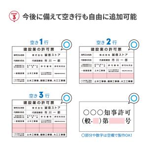 爆買!/建設業の許可票 看板 約W520×H3...の詳細画像4