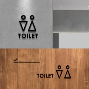 【TOILET】アクリル製 トイレ案内ドアプレ...の詳細画像2