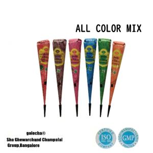 正規品 植物由来 golecha カラー ヘナ タトゥー コーン