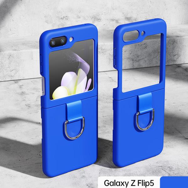 Galaxy Z Flip5 Flip4 ケース ギャラクシーZ フリップ5 シリコン 無地 リング...