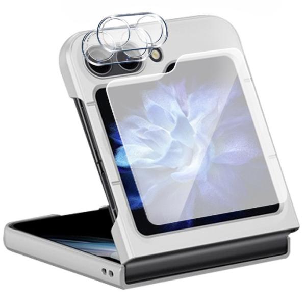 Galaxy Z Flip5 フィルム ケース ガラスフィルム 背面 スクリーン保護 耐衝撃 全面保...