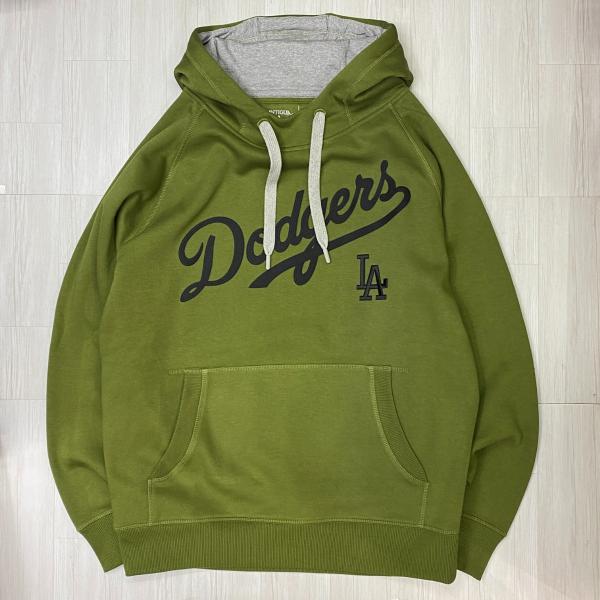 米国老舗ブランド Antigua ロサンゼルス ドジャース MLB オリーブ VICTORY HOO...
