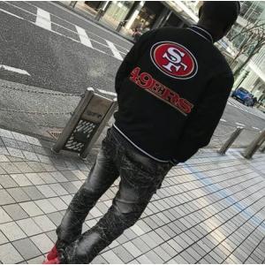 USA製 チョークライン San Francisco 49ers スタジャン M 薄手