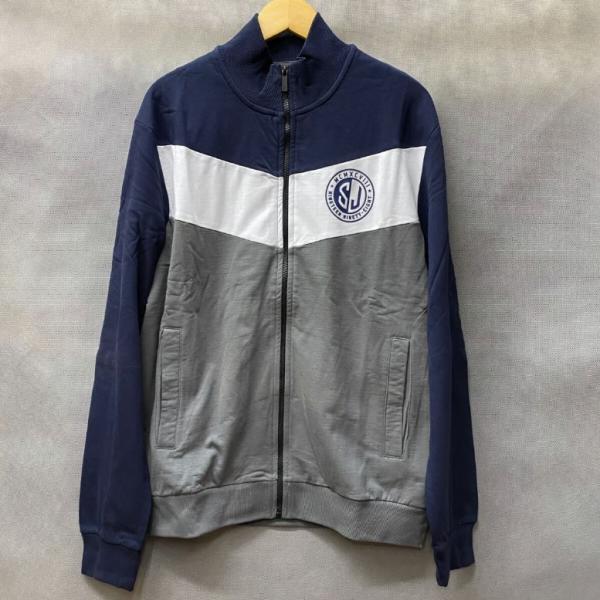 SEANJOHN ショーンジョン ジップアップ スウェット トラックジャケット 白 紺 グレー パフ...