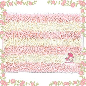 オカ モールマット サンリオ ボーダー マイメロディ 約36*50cm ピンク