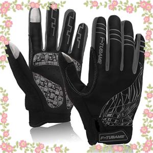 F-TUBAME* 手袋 防寒 グローブ サイクルグローブ 3D 立体 自転車グローブ サイクリンググローブ 衝撃吸収パット スマホ対応 手袋 防水 防寒 手袋 タッチパネル手