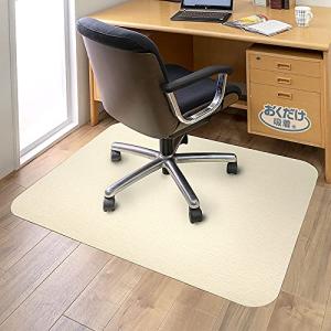 サンコー チェアマット ずれない ゲーミング デスクマット 床保護 おくだけ吸着 90×120cm クリーム 日本製 KQ-77