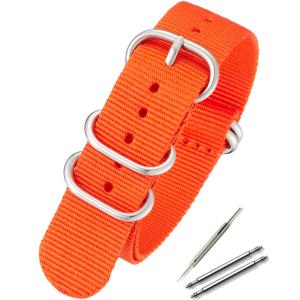 CalmeNATO ベルト 腕時計 バンド G10 プレミアム ナイロン 交換簡単 ストラップ 16mm 〜 24mm 交換説明書付き (24mm