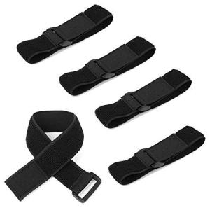 Qianjiahui固定ベルト 強力荷締めベルト 3.8x30cm マジックテープ式 結束バンド バックル付き 伸縮 スポーツ アームガーター 調整可