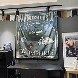 タペストリー 壁掛け アウトドア キャンプ アメリカン レトロ ヴィンテージ風 インテリア 多機能