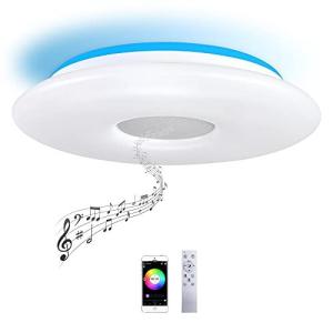 LEDシーリングライト 6畳 24W 調光 調色タイプ リモコン付き AlexaとGoogle Home対応 シーリングライト Bluetoothスピ