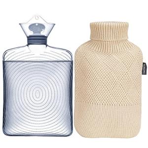 TONGMO 湯たんぽ ゆたんぽ 1.8L かわいい ジナルニットカバー付き寒さ対策 暖か 暖かい 防寒 プレゼント ギフト 在宅 テレワーク コンパ