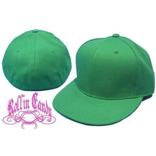 カスタム自在♪無地ベースボールキャップ 【グリーン】 ダンサー ダンス 衣装 野球帽 メンズ レディ...