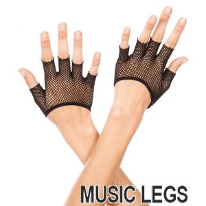 MusicLegs(ミュージックレッグ) フィンガーレスフィッシュネットハーフグローブ ML434 ブラック 手袋 ダンス衣装 パンクゴスロリータ ポールダンサー｜rollincandy