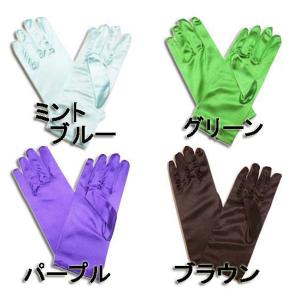 14カラー サテンショートグローブ/手袋 パー...の詳細画像3