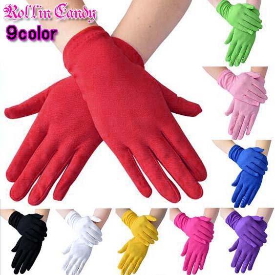 ストレッチ カラー ショートグローブ/手袋 ダンス 衣裳 衣装 発表会 マットタイプ 演劇 ステージ...
