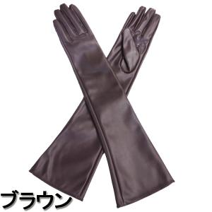 3サイズ フェイクレザーロンググローブ/合皮 ...の詳細画像3