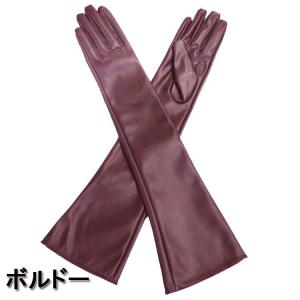 3サイズ フェイクレザーロンググローブ/合皮 ...の詳細画像4