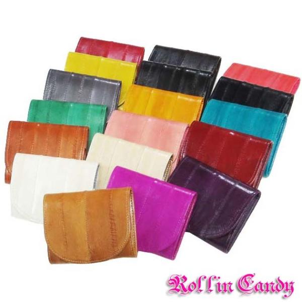 うなぎの本革 高級イールスキン ボックス型 小銭入れ/コインケース/ウォレット 財布うなぎの皮 レザ...