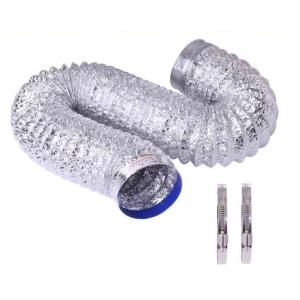 アルミ製 ダクトホース 100mm×2m ホースクランプ付属 フレキシブル