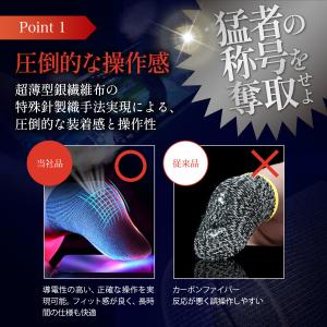 指サック ゲーム用 スマホゲーム 音ゲー 銀繊...の詳細画像3
