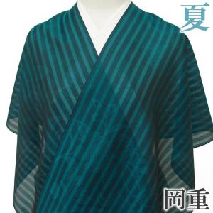 夏きもの 反物 ちぢみ 近江 綿麻 シボ 仕立て付き 琵琶上布 ブラック