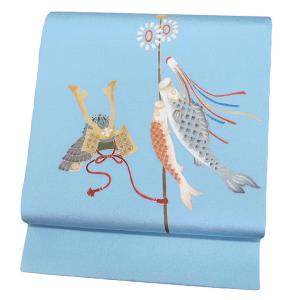 名古屋帯 十日町友禅 秀美 九寸帯 仕立て上がり 正絹 ちりめん