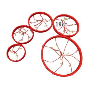 つるし雛用　ちりめんリング　４番　直径１９ｃｍ　赤　TR-600-19RD