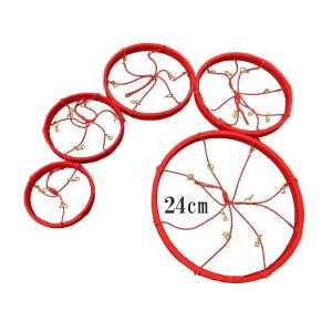 つるし雛用　ちりめんリング　５番　径２４ｃｍ　赤　TR-600-24RD