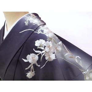 訪問着 手刺繍 正絹 豪華 撫子 菊 フォーマ...の詳細画像4