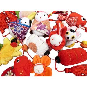 京都つるし飾り ちりめん細工 可愛らしい和飾り 小物 新品 鯛 魚 赤