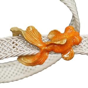 帯留め 帯留 浴衣 夏着物 金魚 出目金 数-SUU- パルナートポックアンティーク風