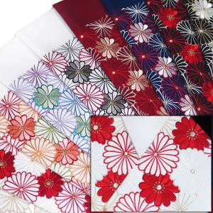 半襟 刺繍 半衿 振袖 成人式 菊詰め 菊花 花 日本製